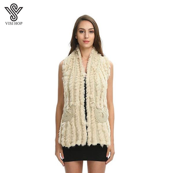 2020 new women's knitted real fur long vest fashion style pocket waistcoat ladies good shape gilet vs5105, Black
2020 new women's knitted real fur long vest fashion style pocket waistcoat ladies good shape gilet vs5105, Black