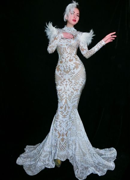 african mermaid lace prom dresses evening dress 2020 white crystal beads long prom evening gowns fshion aso ebi feather formal party dress, Black;red
african mermaid lace prom dresses evening dress 2020 white crystal beads long prom evening gowns fshion aso ebi feather formal party dress, Black;red