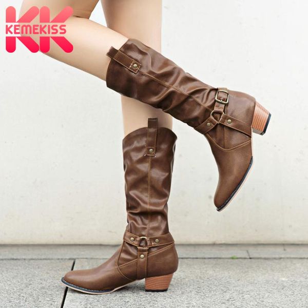 kemekiss big size 34-50 women knee high boots western casual fall winter shoes women fashion metal buckle square heel boots, Black
kemekiss big size 34-50 women knee high boots western casual fall winter shoes women fashion metal buckle square heel boots, Black