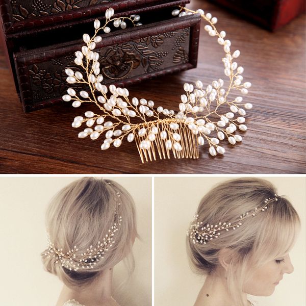 2019 designer style copper pure handmade pearl long hair comb bride headdress headband bride hair jewelry wholesale, White;golden
2019 designer style copper pure handmade pearl long hair comb bride headdress headband bride hair jewelry wholesale, White;golden