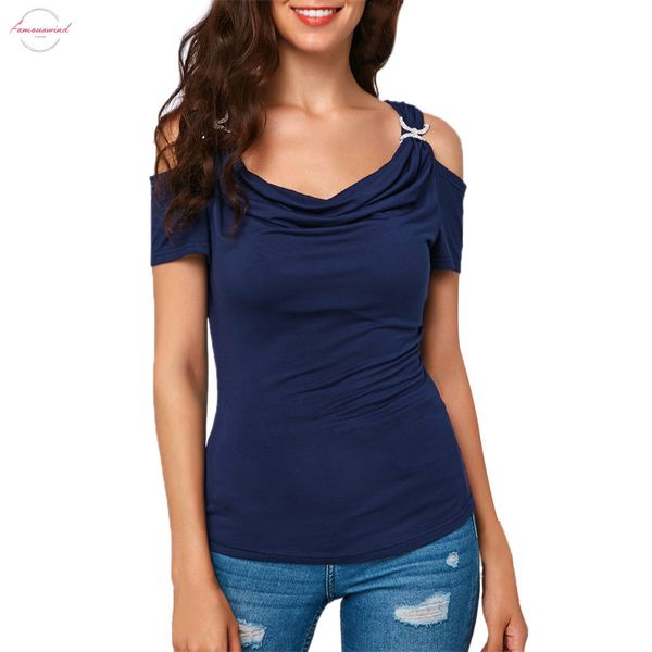 women casual cold cap sleeve shoulder draped collar shirt short sleeve t shirt 20 drop shipping good quality, White
women casual cold cap sleeve shoulder draped collar shirt short sleeve t shirt 20 drop shipping good quality, White