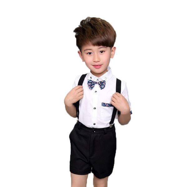 clothing sets 2-12t boys birthday uniform dress kids bow tie+ t-shirt + overalls 3pcs gentleman baby party suit children costume, White
clothing sets 2-12t boys birthday uniform dress kids bow tie+ t-shirt + overalls 3pcs gentleman baby party suit children costume, White
