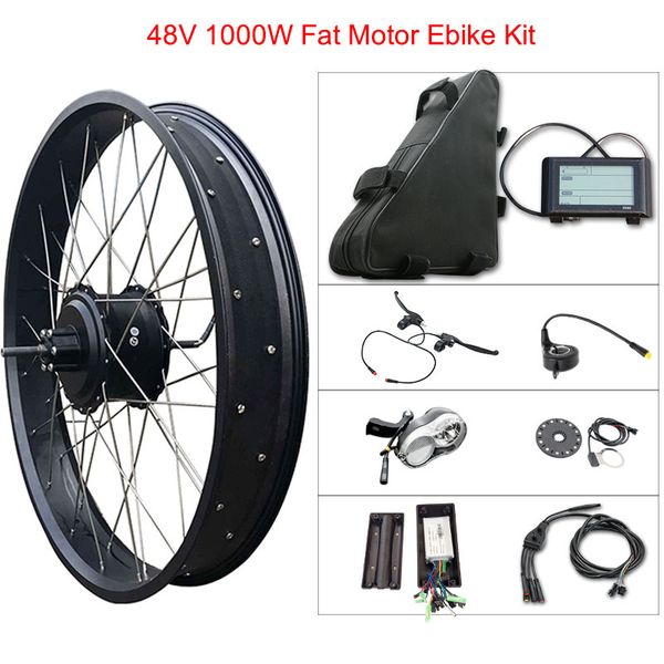 48v 1000w fat tire electric bike kit for 20" 26" motor wheel 48v 20ah lithium battery ebike e bike electric conversion kit, Silver;blue
48v 1000w fat tire electric bike kit for 20" 26" motor wheel 48v 20ah lithium battery ebike e bike electric conversion kit, Silver;blue