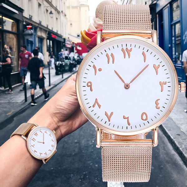 new recommend silver & rose gold mesh arabic numbers watch fashion casual women stainless steel quartz wristwatches relogio feminino, Slivery;brown
new recommend silver & rose gold mesh arabic numbers watch fashion casual women stainless steel quartz wristwatches relogio feminino, Slivery;brown