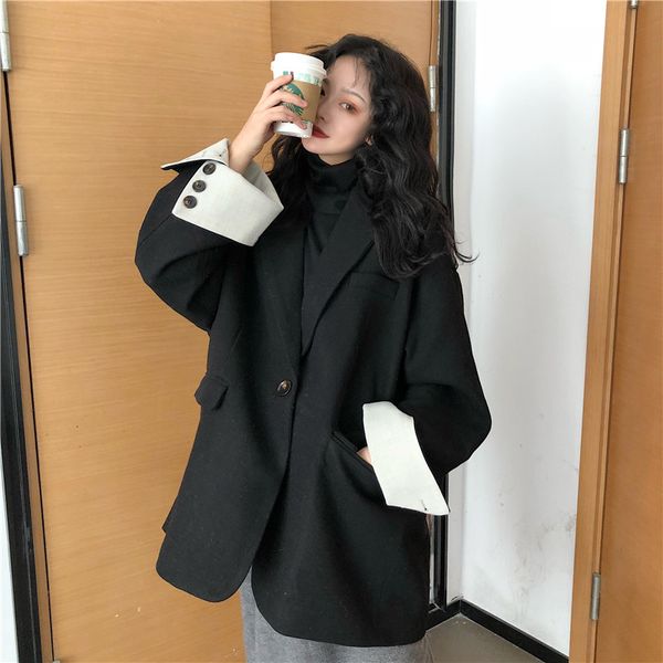 3 colors winter wool coat women ladies autumn new solid color vintage style woolen coats jackets and coats womens (kl6280, Black
3 colors winter wool coat women ladies autumn new solid color vintage style woolen coats jackets and coats womens (kl6280, Black