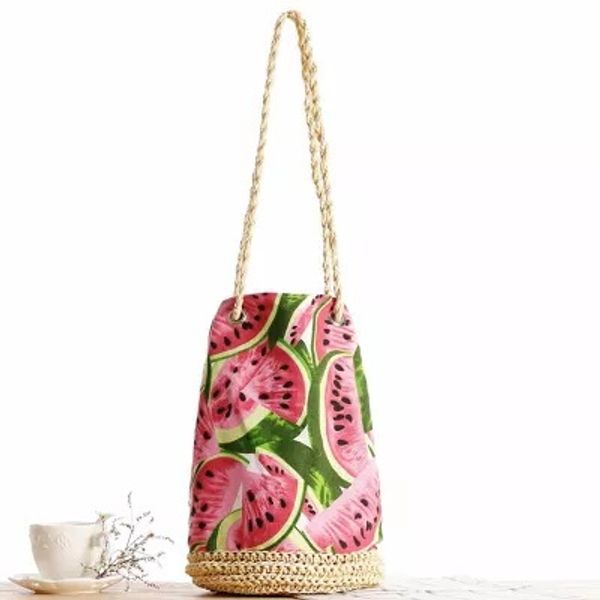 2019 famous brand designers watermelon printed bucket bags handbags women summer beach canvas & straw shoulder bag handbag bolsos femininas
2019 famous brand designers watermelon printed bucket bags handbags women summer beach canvas & straw shoulder bag handbag bolsos femininas