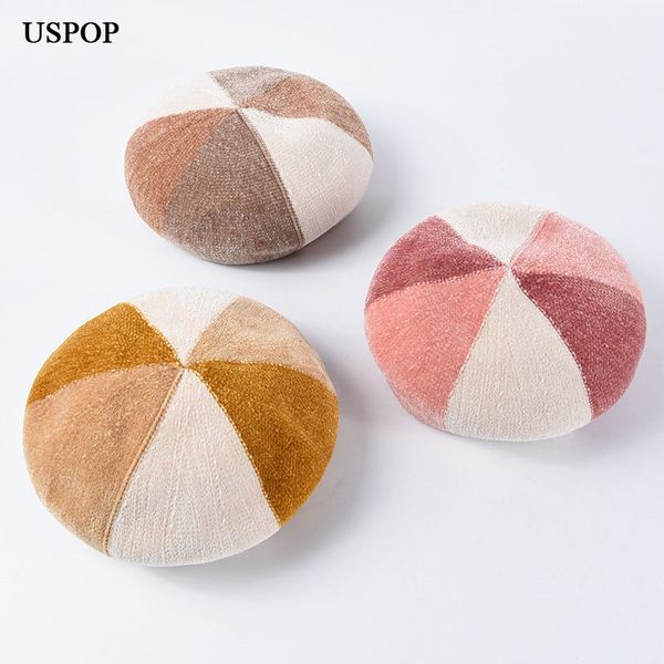 uspop 2019 autumn winter hats women berets patchwork chenille beret fashion female soft warm hats, Blue;gray
uspop 2019 autumn winter hats women berets patchwork chenille beret fashion female soft warm hats, Blue;gray