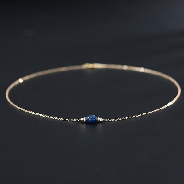 daimi 14k gold injection sapphire pendant gemstone choi ranran handmade necklace female clavicle chain, Silver
daimi 14k gold injection sapphire pendant gemstone choi ranran handmade necklace female clavicle chain, Silver