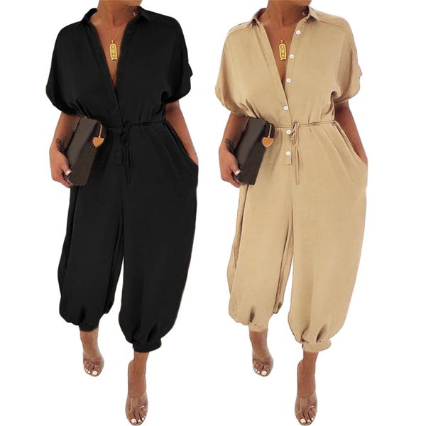 women casual loose wide leg jumpsuits harem pants overall romper khaki black jumpsuits, Black;white
women casual loose wide leg jumpsuits harem pants overall romper khaki black jumpsuits, Black;white