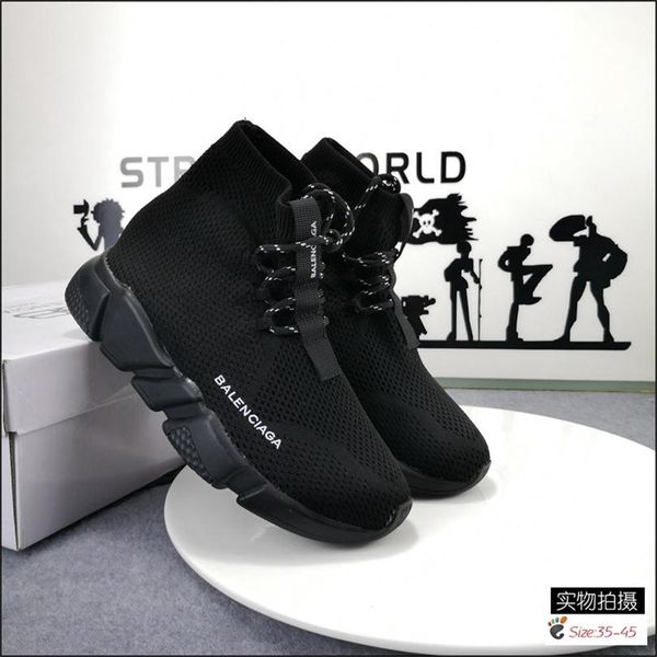 fashion pairs speed sock speed trainer casual shoes for men women shoes speed stretch-knit mid sneakers 36-45, Black 
fashion pairs speed sock speed trainer casual shoes for men women shoes speed stretch-knit mid sneakers 36-45, Black