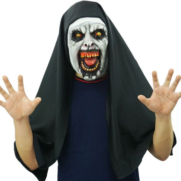 1pcs halloween horror latex nun mask full face covered with headscarf for adults and children cosplay prank props
1pcs halloween horror latex nun mask full face covered with headscarf for adults and children cosplay prank props