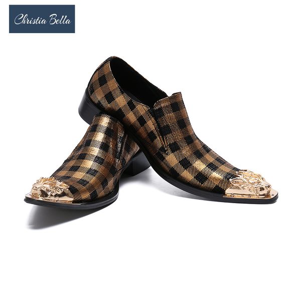christia bella fashion lattice genuine leather men business shoes large size slip on metal pointed toe formal dress men shoes, Black
christia bella fashion lattice genuine leather men business shoes large size slip on metal pointed toe formal dress men shoes, Black