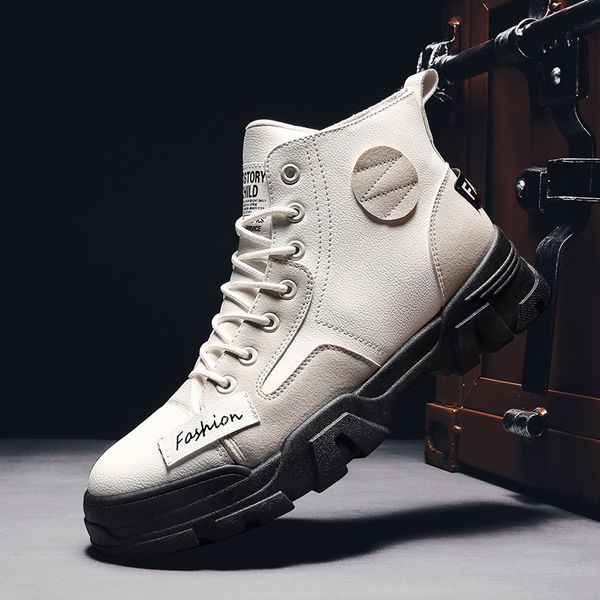 new arrive high men shoes men casual shoes for autumn winter male footwear patchwork men's vulcanize work boots, Black
new arrive high men shoes men casual shoes for autumn winter male footwear patchwork men's vulcanize work boots, Black