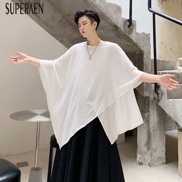 superaen new 2020 summer t shirts women solid color casual wild ladies t shirts asymmetric bat sleeve fashion women clothing, White
superaen new 2020 summer t shirts women solid color casual wild ladies t shirts asymmetric bat sleeve fashion women clothing, White