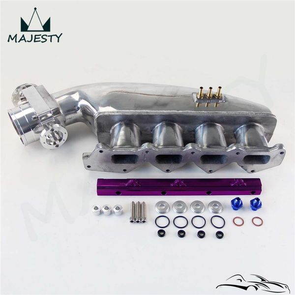 intake manifold & fuel rail &80mm throttle body for m*itsubishi evo 1 2 3 4g63