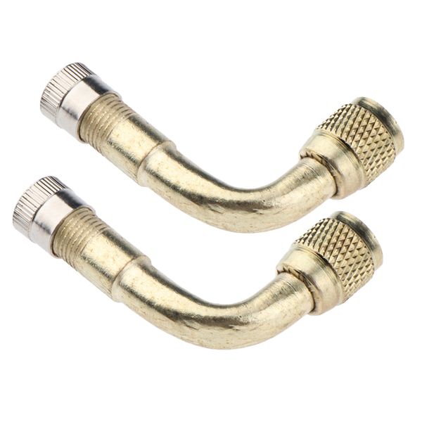2x universal copper tire tyre valve extension adaptor for car bike yellow 90° 
2x universal copper tire tyre valve extension adaptor for car bike yellow 90°