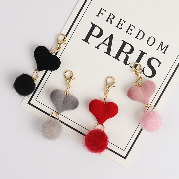 2020 cute sweet heart fur pompom ball pom poms keychain for women tassel trinket key chains ring bag mobile pendent charm d555, Silver
2020 cute sweet heart fur pompom ball pom poms keychain for women tassel trinket key chains ring bag mobile pendent charm d555, Silver