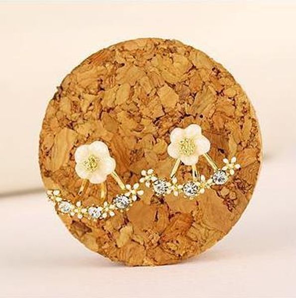 2018 smjel fashion jewelry cute cherry blossoms flower stud earrings for women several peach blossoms earrings, Golden 
2018 smjel fashion jewelry cute cherry blossoms flower stud earrings for women several peach blossoms earrings, Golden