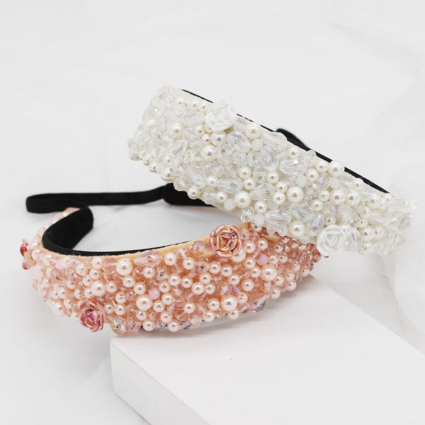 new baroque luxury crystal granules fashion porcelain flower show headband temperament ball wild personality headband 830, Golden;white
new baroque luxury crystal granules fashion porcelain flower show headband temperament ball wild personality headband 830, Golden;white