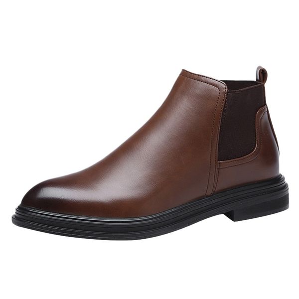 fashion men's boots male ankle shoes luxurious leather men boots dress shoes party wedding casual platform boots, Black
fashion men's boots male ankle shoes luxurious leather men boots dress shoes party wedding casual platform boots, Black