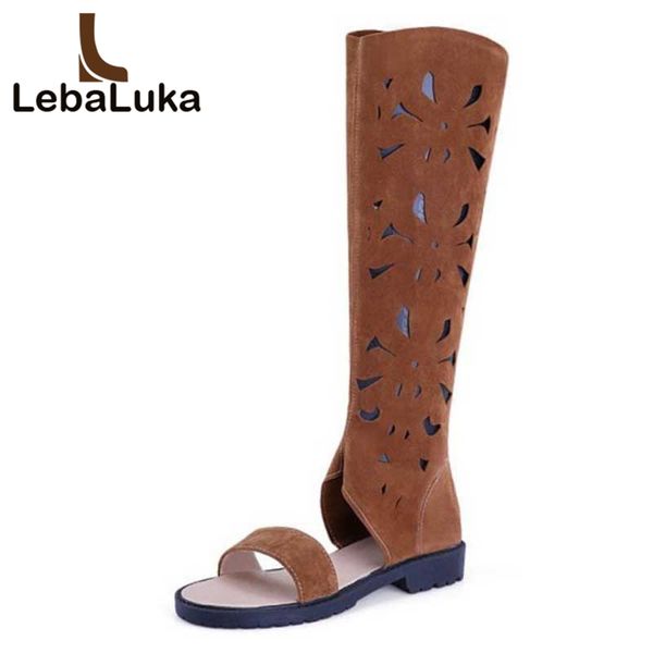 lebaluka 4 color women summer knee high boots hollow out flats footwear open toe roma style fashion designer boots size 34-43, Black
lebaluka 4 color women summer knee high boots hollow out flats footwear open toe roma style fashion designer boots size 34-43, Black