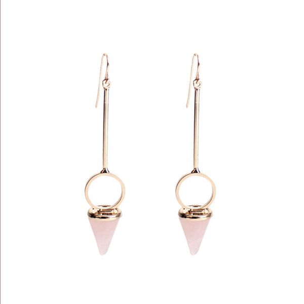 10 pairs trendy gold plated geometric rose quartz dangle earrings for women white howlite stone jewelry, Silver
10 pairs trendy gold plated geometric rose quartz dangle earrings for women white howlite stone jewelry, Silver