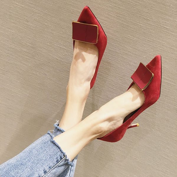 spring fashion pumps metal buckle high heels ladies stiletto single shoes korean flock black work shoe elegant womens shoes
spring fashion pumps metal buckle high heels ladies stiletto single shoes korean flock black work shoe elegant womens shoes