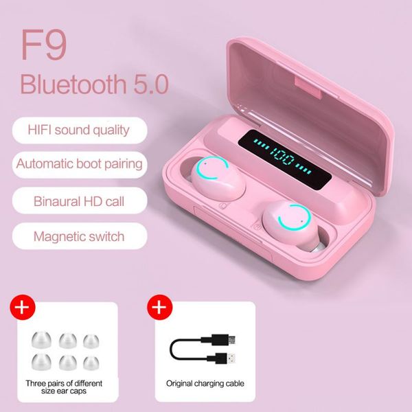 f9-9 earphone tws 5.0 stereo bass sport headset earbuds wireless bluetooth waterproof headphone 2200mah led digital charging box
f9-9 earphone tws 5.0 stereo bass sport headset earbuds wireless bluetooth waterproof headphone 2200mah led digital charging box