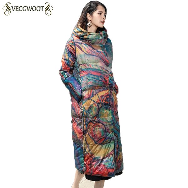 90% white duck down jacket women 2018 winter hooded warm coats knee-length long print slim down coats female hp380, Black
90% white duck down jacket women 2018 winter hooded warm coats knee-length long print slim down coats female hp380, Black