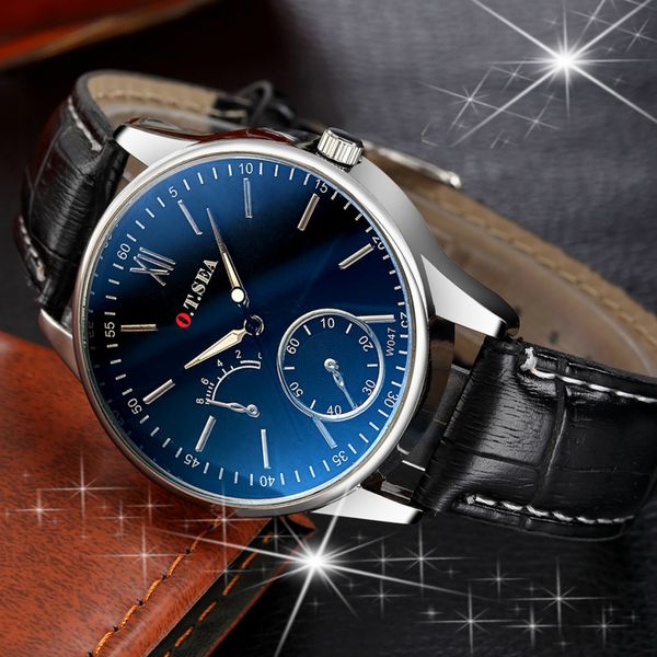 2019 new fashion design men watch sports quartz wristwatch faux leather blue dial glass clock, Slivery;brown
2019 new fashion design men watch sports quartz wristwatch faux leather blue dial glass clock, Slivery;brown