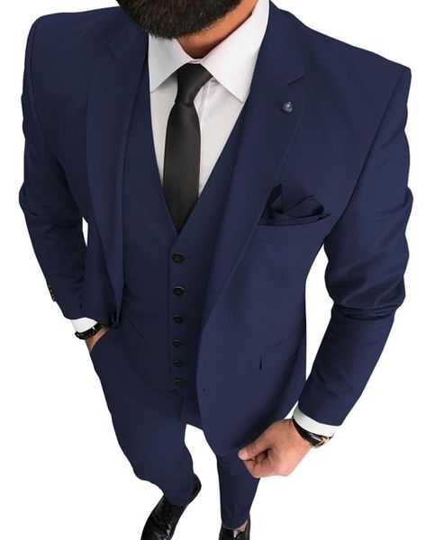 2020 tailor made navy blue slim fit suits for men wedding dress groom mens tuxedo suit business 3 piece blazer jacket+vest+pants, White;black
2020 tailor made navy blue slim fit suits for men wedding dress groom mens tuxedo suit business 3 piece blazer jacket+vest+pants, White;black