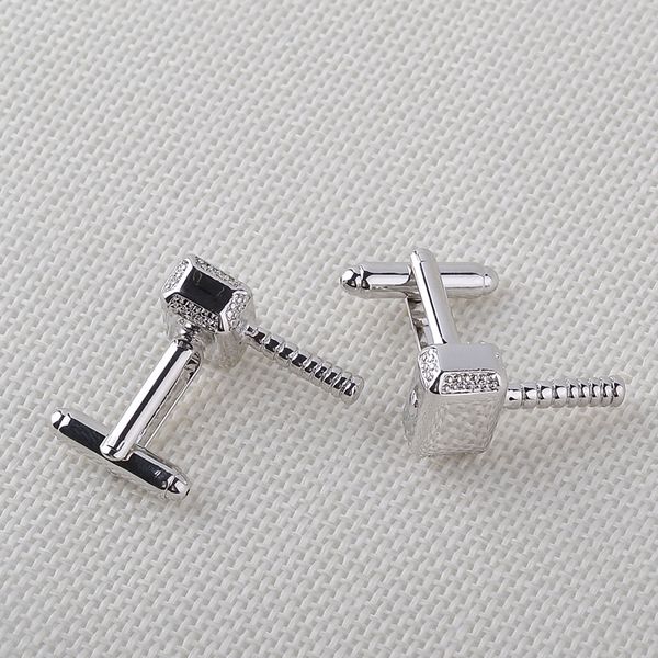 2018 quake hammer cufflinks french shirt cuff nail business for mens or father's, Silver
2018 quake hammer cufflinks french shirt cuff nail business for mens or father's, Silver