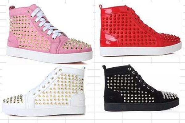 2017 new spikes shoes men leather casual shoes high luxury red bottom fashion sneakers rivets male leisure shoes size 36-47, Black
2017 new spikes shoes men leather casual shoes high luxury red bottom fashion sneakers rivets male leisure shoes size 36-47, Black