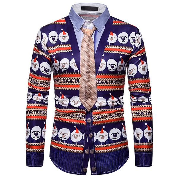 2019 new autumn funny christmas men's shirt print male long sleeve shirts turn down animal pattern homme clothing shirts, White;black
2019 new autumn funny christmas men's shirt print male long sleeve shirts turn down animal pattern homme clothing shirts, White;black