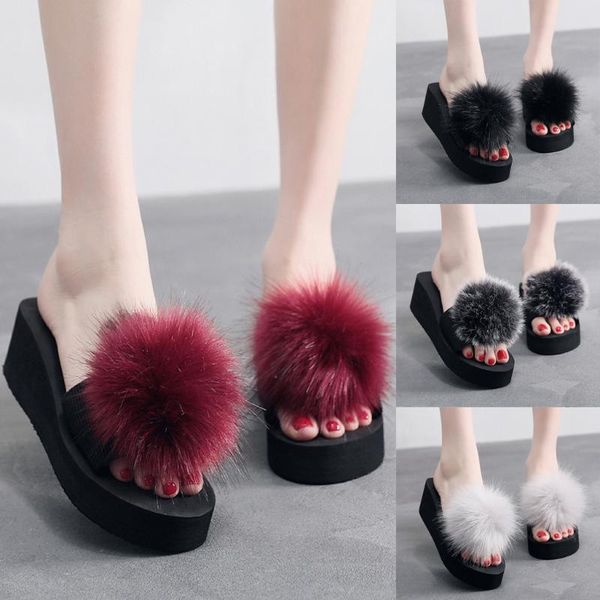 women's casual slipper flip flop sandal with faux fur fashion flats indoor&outdoor non-slip womens slippers ladies' home shoes, Black
women's casual slipper flip flop sandal with faux fur fashion flats indoor&outdoor non-slip womens slippers ladies' home shoes, Black