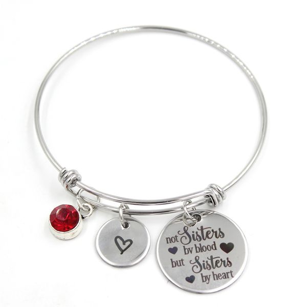 new arrival sister bracelet birthstone bangle bracelets not sisters by blood but sisters by heart stainless steel charm bracelets gifts, Golden;silver
new arrival sister bracelet birthstone bangle bracelets not sisters by blood but sisters by heart stainless steel charm bracelets gifts, Golden;silver