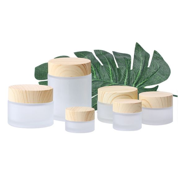 frosted glass jar cream bottles round cosmetic jars hand face packing bottles 5g 10g 15g 30g 50g 100g jars with wood grain cover
frosted glass jar cream bottles round cosmetic jars hand face packing bottles 5g 10g 15g 30g 50g 100g jars with wood grain cover