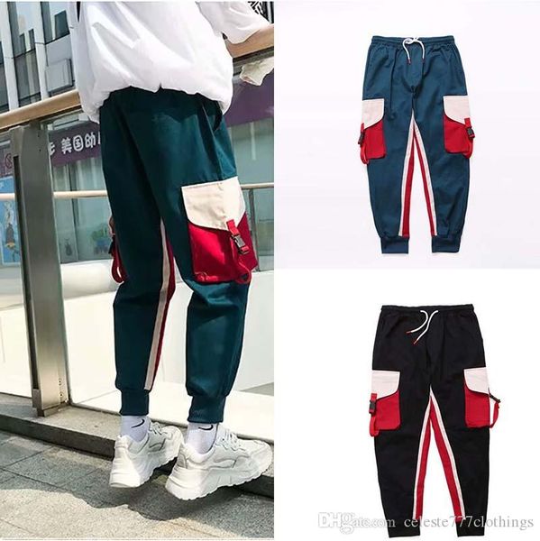 korean style literary pants young men and women fahsion pants big pocket slim overalls color matching fashion men clothings, Black
korean style literary pants young men and women fahsion pants big pocket slim overalls color matching fashion men clothings, Black