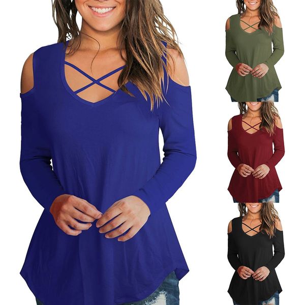 bofute new autumn women's clothing v-neck strapless shoulder long sleeve solid color slim t-shirt wq024, White
bofute new autumn women's clothing v-neck strapless shoulder long sleeve solid color slim t-shirt wq024, White