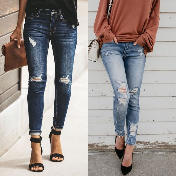 s-xxl women's skinny jeans new fashion hole ripped woman baggar denim pants boyfriend denim biker jeans female pencil pants streetwear, Blue
s-xxl women's skinny jeans new fashion hole ripped woman baggar denim pants boyfriend denim biker jeans female pencil pants streetwear, Blue