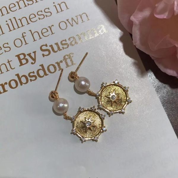 natural freshwater akoya pearls drop-earrings with starlight gold coins,punk style for women gift earrings,cool girl decoration, Silver
natural freshwater akoya pearls drop-earrings with starlight gold coins,punk style for women gift earrings,cool girl decoration, Silver
