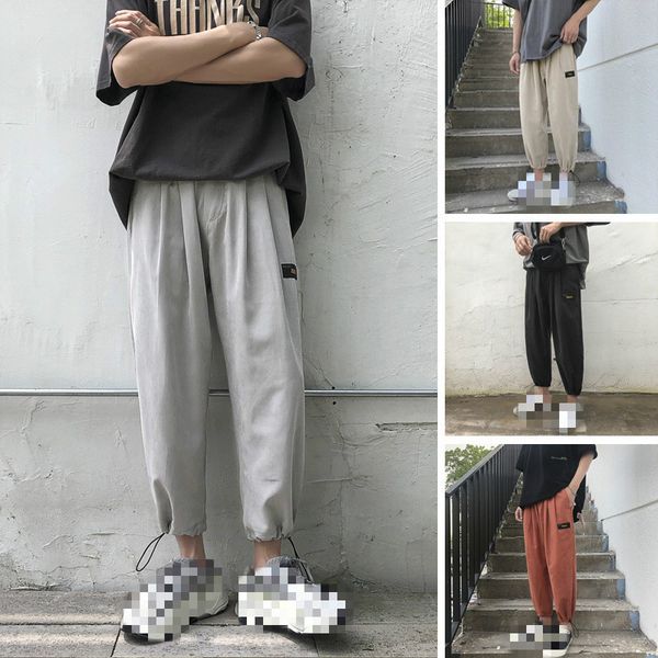 summer thin pants men's straight loose legged korean student sports pants trend solid color ankle-length casual, Black
summer thin pants men's straight loose legged korean student sports pants trend solid color ankle-length casual, Black