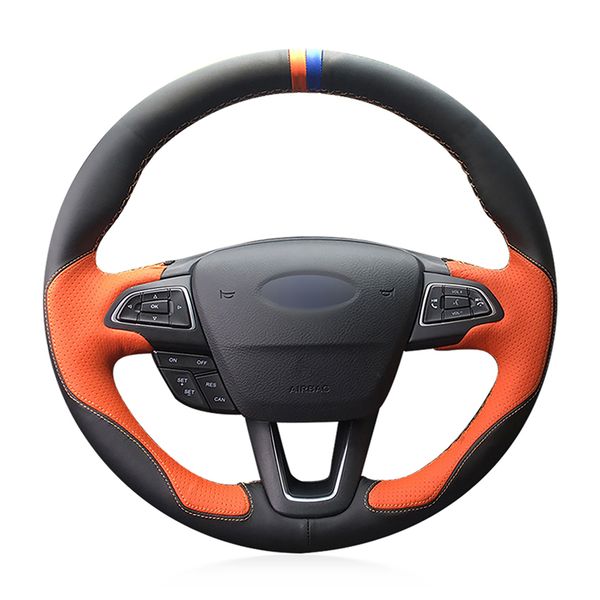 hand-stitched black orange leather anti-slip soft car steering wheel cover for focus 3 2015-2018 kuga 2016-2019 escape
hand-stitched black orange leather anti-slip soft car steering wheel cover for focus 3 2015-2018 kuga 2016-2019 escape
