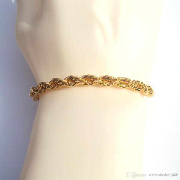xuping" high-quality mens rope bracelet 14 k yellow fine solid gold gf 6mm thick twisted braided hip hop, Black
xuping" high-quality mens rope bracelet 14 k yellow fine solid gold gf 6mm thick twisted braided hip hop, Black