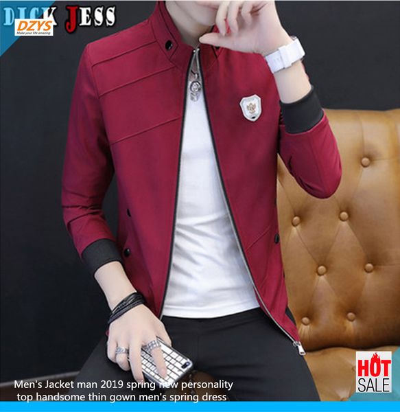 men's jacket man 2019 spring new personality handsome thin gown men's spring dress, Black;brown
men's jacket man 2019 spring new personality handsome thin gown men's spring dress, Black;brown