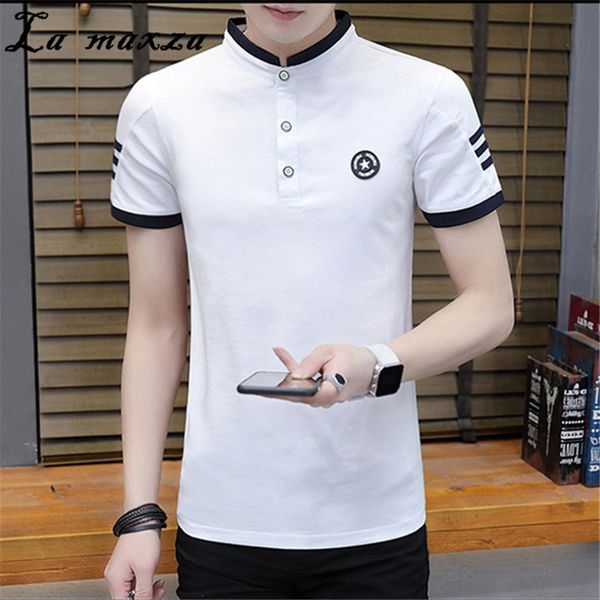 korean style plus size solid color stripe man clothes cotton short sleeves summer fashion shirt, White;black
korean style plus size solid color stripe man clothes cotton short sleeves summer fashion shirt, White;black
