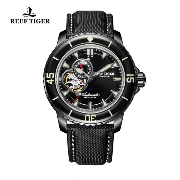 reef tiger/rt black automatic dive watches men 200m waterproof watch nylon strap super luminous watch masculino reloj rga3039, Slivery;brown
reef tiger/rt black automatic dive watches men 200m waterproof watch nylon strap super luminous watch masculino reloj rga3039, Slivery;brown