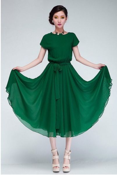 women summer dresses 2020 elastic waist large size loose chiffon bat sleeve long dress belt clothing vestidos lbd6346, Black;gray
women summer dresses 2020 elastic waist large size loose chiffon bat sleeve long dress belt clothing vestidos lbd6346, Black;gray