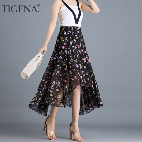 tigena irregular long maxi summer skirt women fashion 2019 holiday floral print boho beach skirt female chiffon sun ladies, Black
tigena irregular long maxi summer skirt women fashion 2019 holiday floral print boho beach skirt female chiffon sun ladies, Black