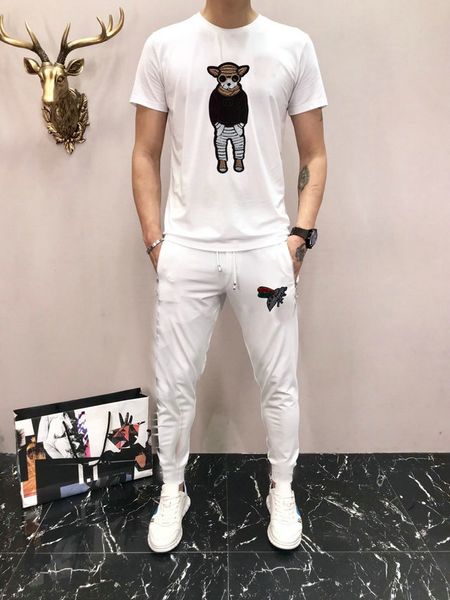designer men's tracksuits sets jogging suits short sleeve t shirt and long pants spring summer casual fashion brand sportswear sets 2pc, Gray
designer men's tracksuits sets jogging suits short sleeve t shirt and long pants spring summer casual fashion brand sportswear sets 2pc, Gray